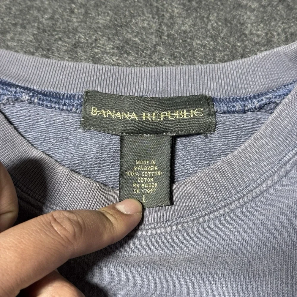 VTG 90s Banana Republic Mens‎ Heavyweight Logo Crewneck Size L College Grunge